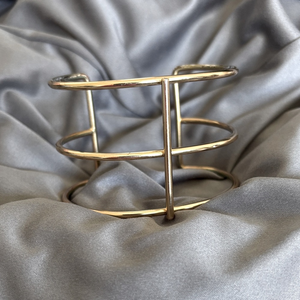 Gold Metal Cuff Bracelet